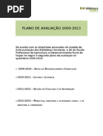 PLANO DE AVALIAÇÃO 2009-2013
