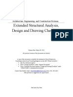 Extended Structural Analysis Design and Drawing Checklists