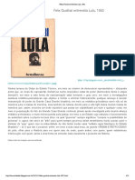 Felix Guattari Entrevista Lula em 1982