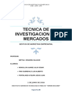 Tecnicas de Investigacion de Mercado