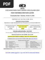 2016 Container Information Bulletin