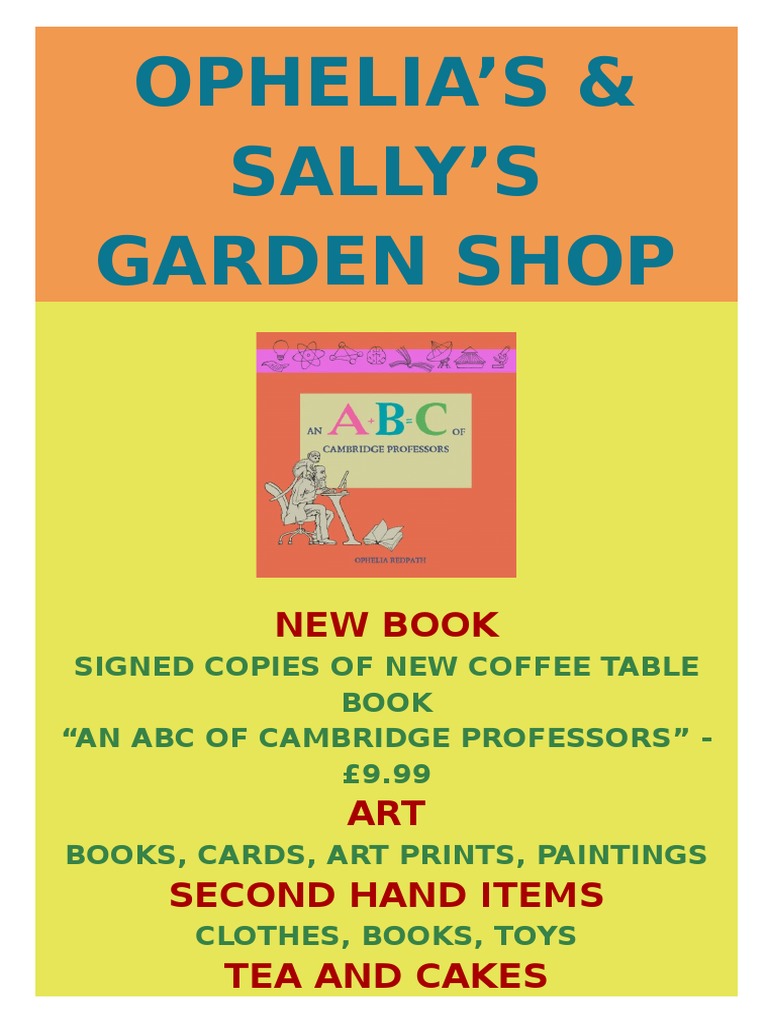 Ophelia'S & Sally'S Garden Shop: New Book | PDF | Home & Garden | Art