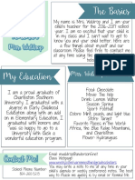 Meet The Teacher and Classroom Letter - Third