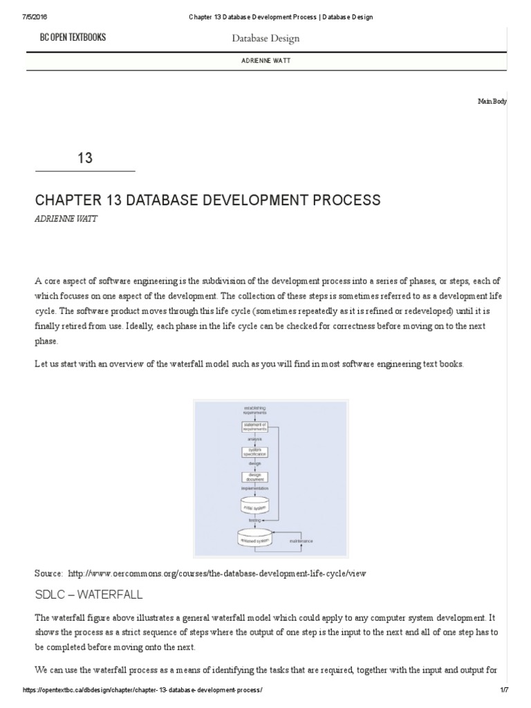 Chapter 13 Database Development Process - Database Design | PDF | Data ...