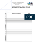 Lista de Estudiantes Que Recibieron La Comunicación de La Encuesta Estudiantil Que Será Del 04 Al 13 de Julio de 2016