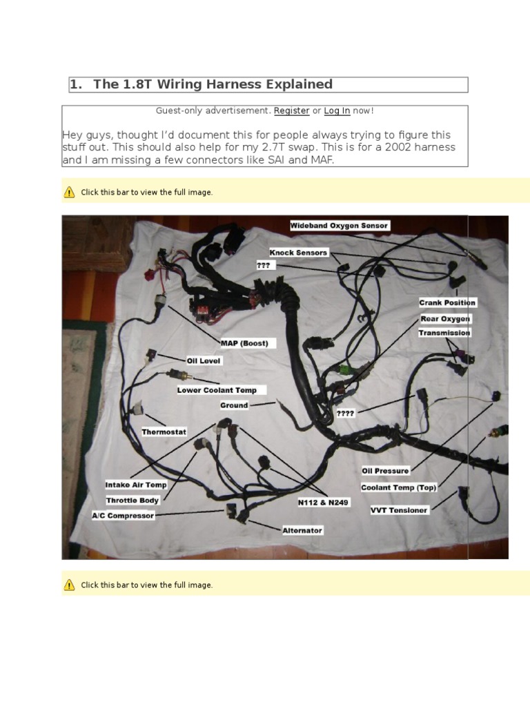 The 2003 Audi a4 1.8T Wiring Harness Explained.docx Throttle