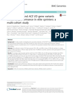 ACTN3 R577X and ACE I/D Gene Variants Influence Performance in Elite Sprinters: A Multi-Cohort Study