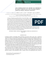 Elemental Characterization by Edxrf of Imperial Longquan Celadon Porcelain Excavated From Fengdongyan Kiln, Dayao County