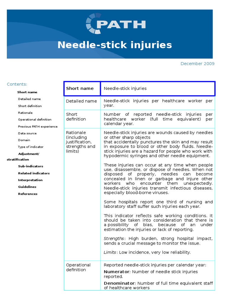 13 Needlestick Injuries Medical Humanities Epidemiology