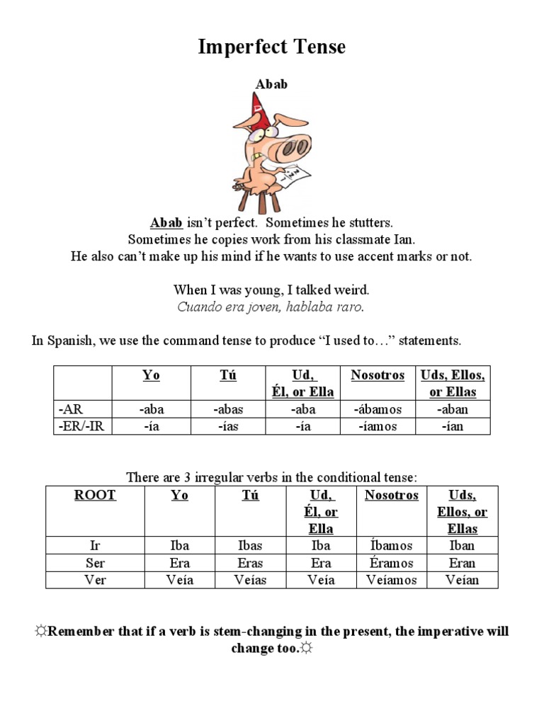 Imperfect Tense Review | PDF | Language Arts & Discipline