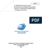 Buku Pedoman Penulisan Laporan Pelaksanaan Kerja Praktek 2013 Edisi 1