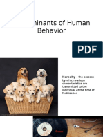 Determinants of Behavior