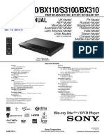 Sony BDP-S3100, S1100, BX110, BX310 PDF