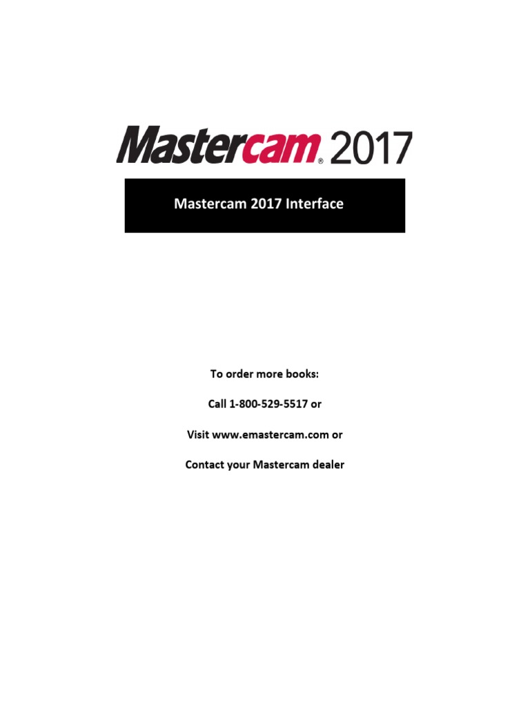 Mastercam 2017 Interface Tutorial PDF Menu Keyboard