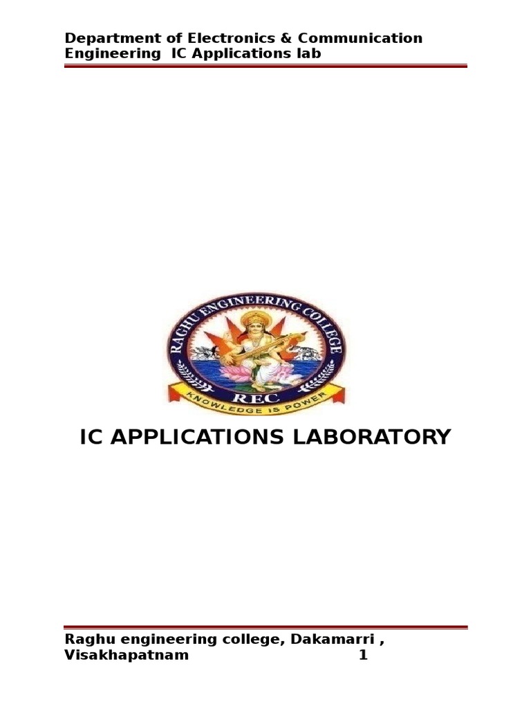 Lica Lab Manual PDF Amplifier Operational Amplifier