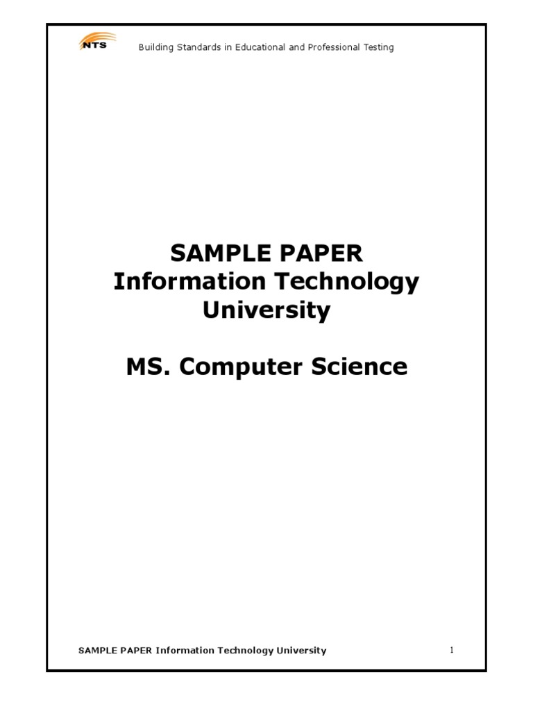 Educational Testing Standards Sample Paper | PDF