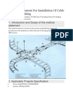 Cable Tray Method Statement