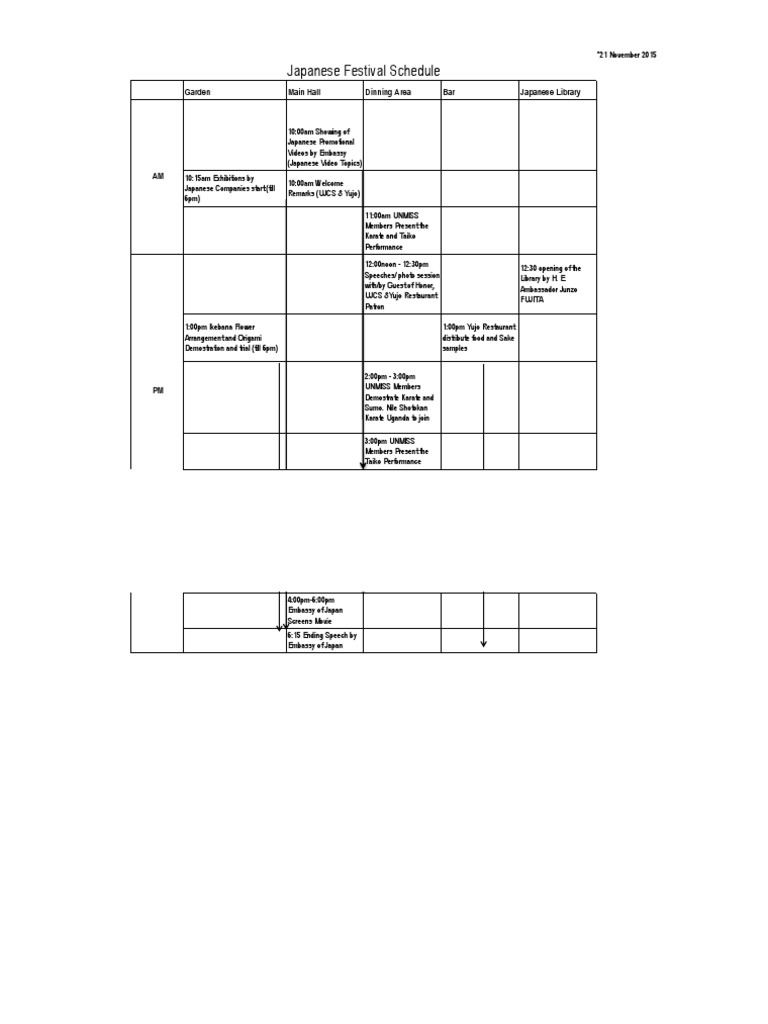 Tentative Schedule 20151112 Pdf Pdf