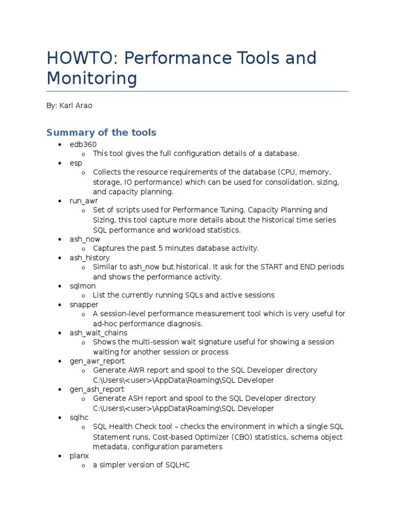 Database Performance Monitoring Tools | PDF | Databases | Computer ...