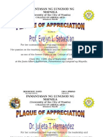 Plaque of Appreciation CLAFinal