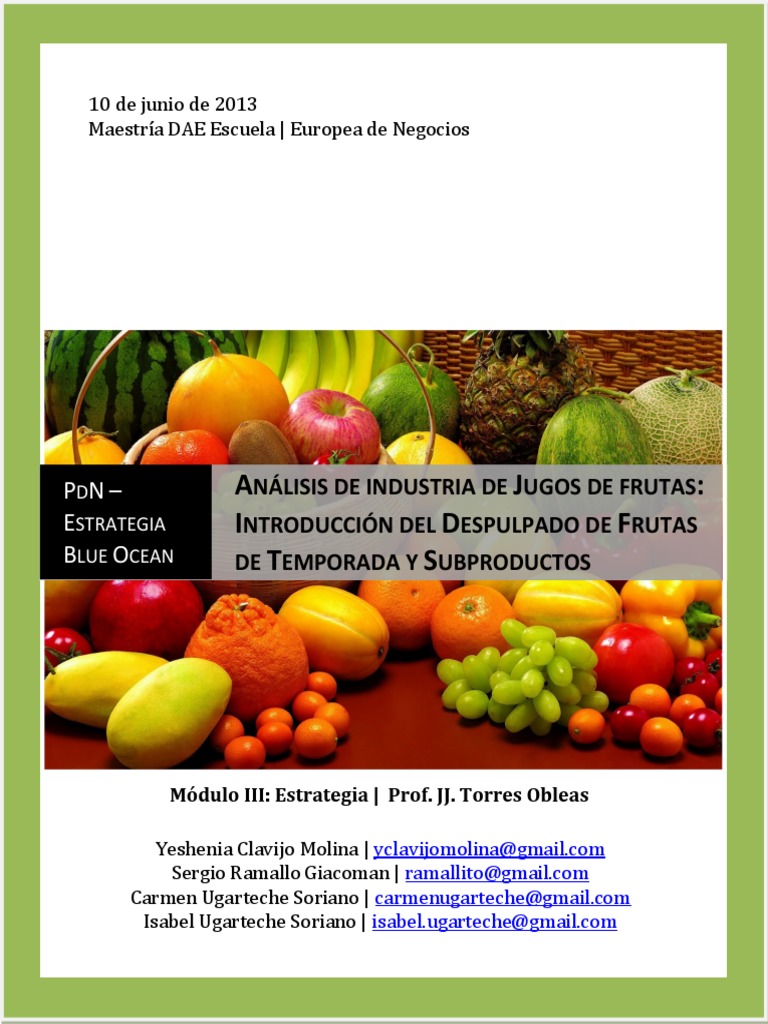 Estrategia para Empresa de Jugos Naturales | PDF | Producto (Negocio ...