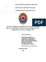 El Uso Los Videojuegos y Su Influencia Con La Relación de Padres e Hijos en Los Estudiantes Del 2do Año Del Nivel Secundario de La I.E. Independencia Americana - Arequipa, 2015