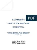 Parametros para La Formación en Osteopatía Por La OMS PDF