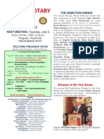 Moraga Rotary Newsletter - June 28 2016