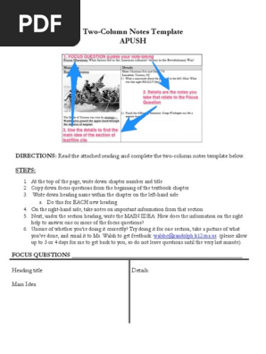 two-column notes instructions