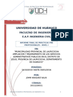 INFORME - FINAL Ddde Practicas Pre Profecionales - John Vasquez Salis