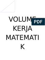 Volume Kerja Matematik
