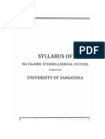 MA Islamiat Annual System Syllabus