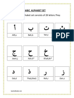 Arabic Alphabet Set The Arabic Alphabet Set Consists of 28 Letters - They Are As Follows
