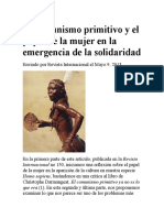 El Comunismo Primitivo y El Papel de La Mujer en La Emergencia de La Solidaridad