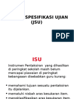 Jadual Spesifikasi Ujian JSU