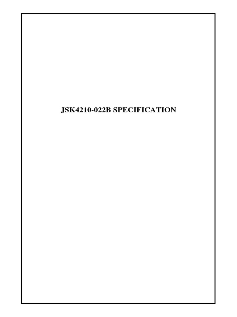 Jsk4210-022b Repair Operation | PDF