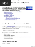 Escolher Um Software de Gestão de Relações Com Clientes (CRM)