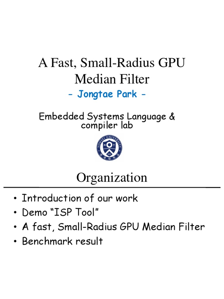 A.fast Small Radius Gpu.median Filter PDF