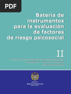 Bateria Riesgo Psicosocial Ii Validez Estadisticas Alfa De