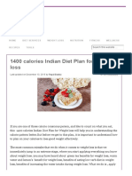 1400 Calories Indian Diet Plan for Weight Loss
