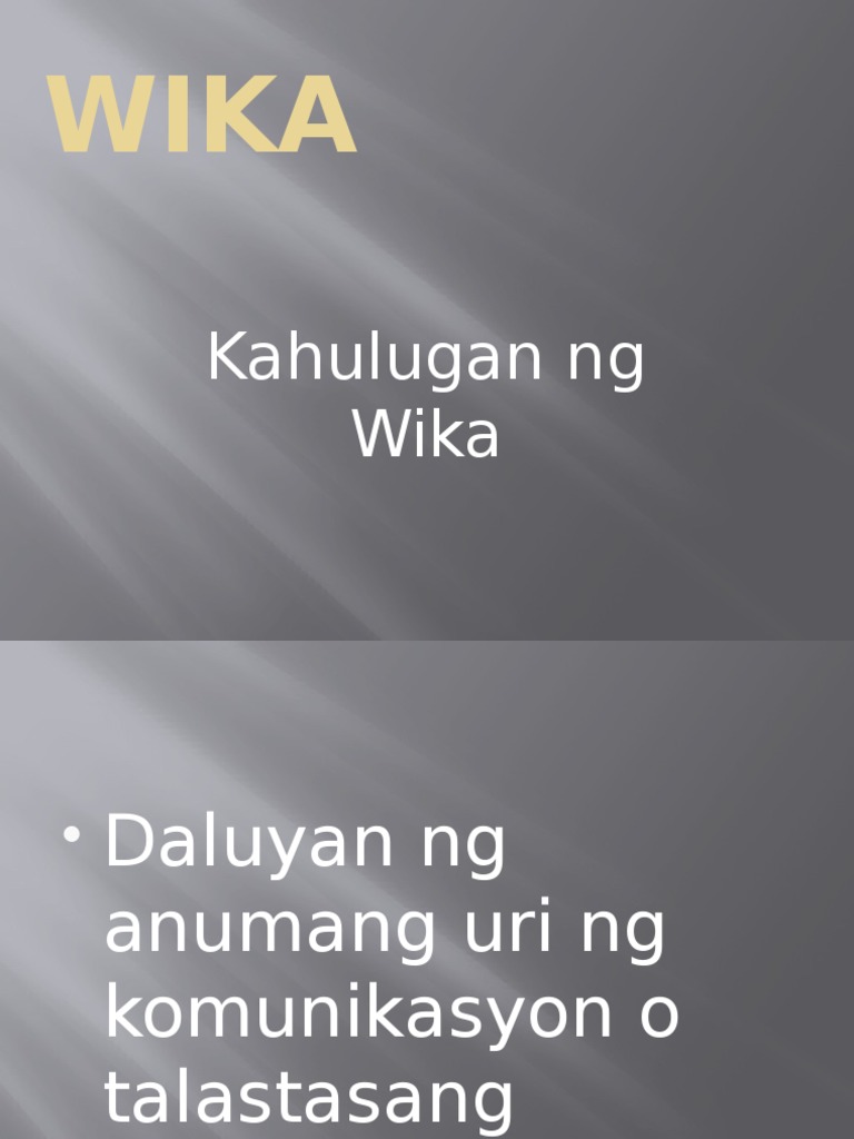 Wika | PDF