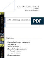 Data Handling, Statistic and Errors