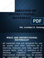 Preparation of Instructional Materials New