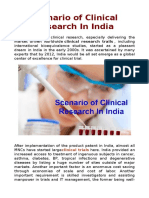 Scenario of Clinical Research in India