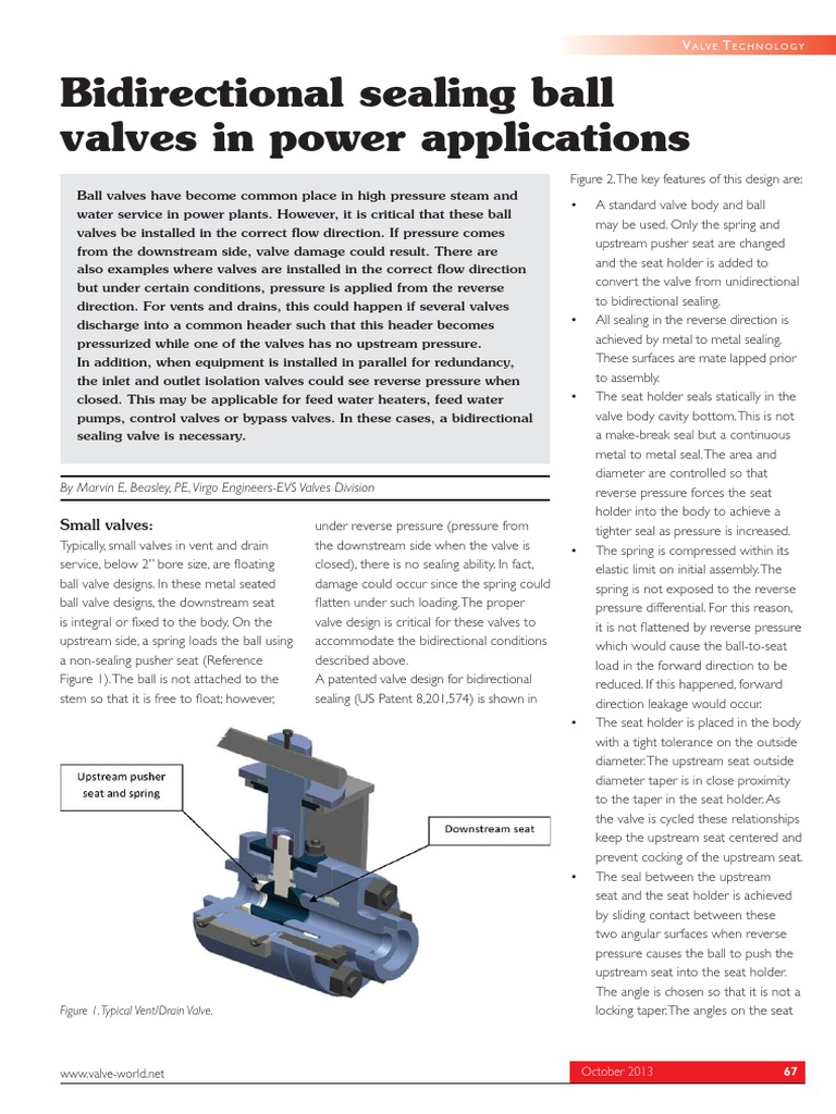 Bidirectional Sealing Ball Valves in Power Applications | Valve ...