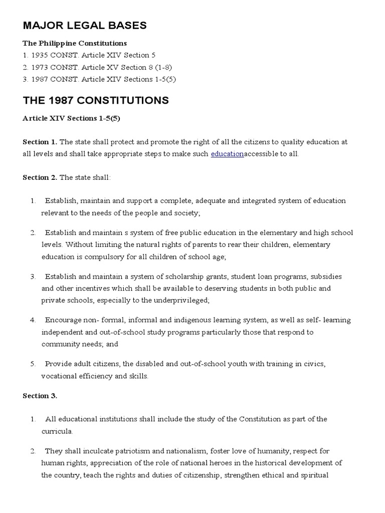 Philippine Education Legal Framework | PDF | State School | Primary ...
