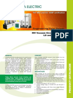 MV Vacuum Circuit Breakers LD and Shell Types: ISO 9001 and ISO 14001 Certification
