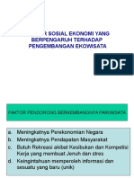 Faktor Sosial Ekonomi Pendukung Wisata