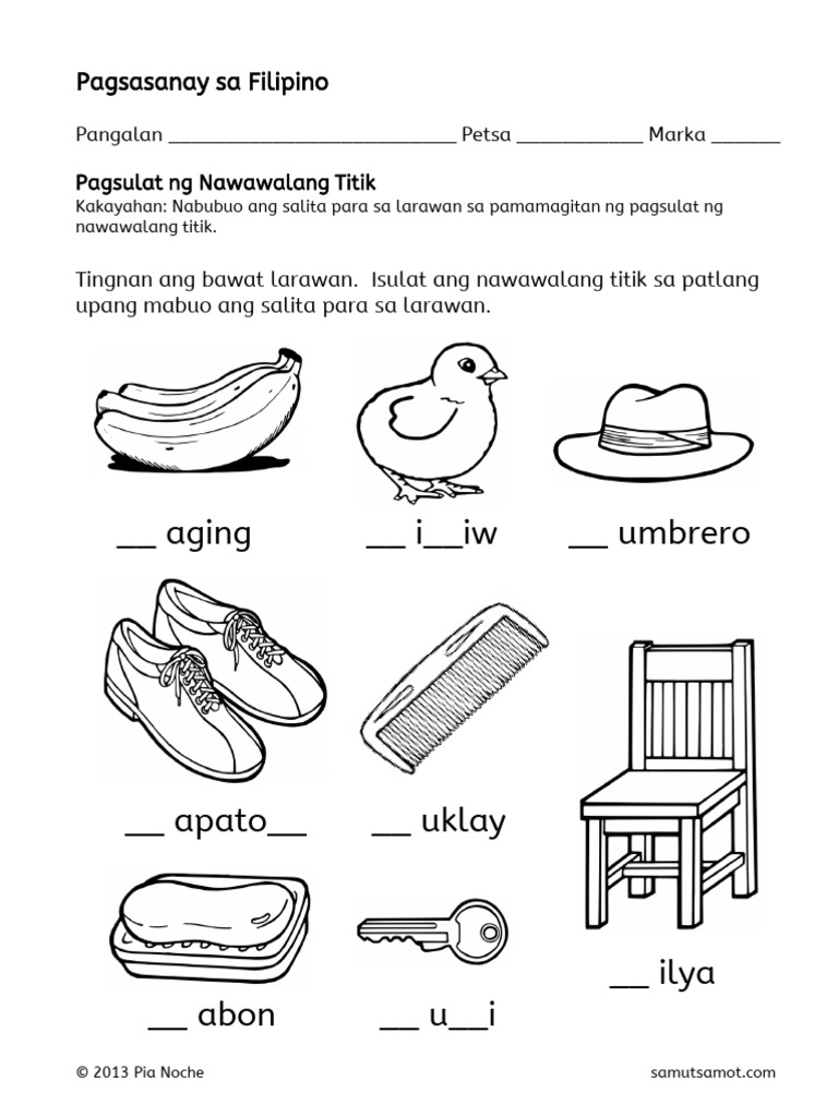 Pagsulat ng nawawalang titik 3 pdf