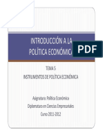 Tema 5 Instrumentos de Política Económica PDF